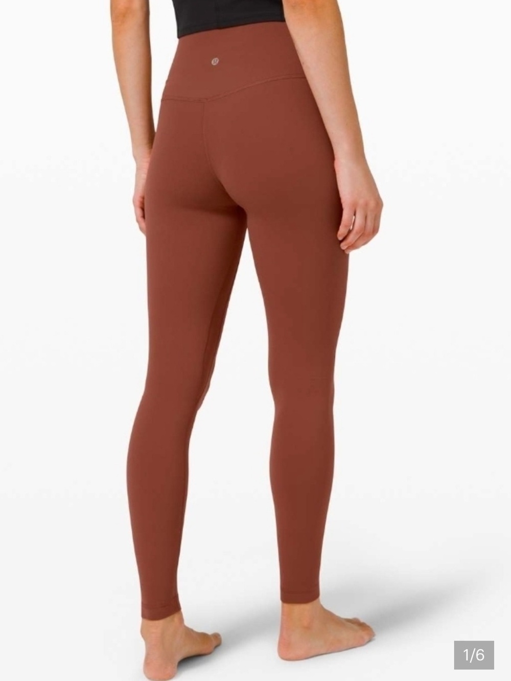 Lululemon align high raise leggings pant in 25” rust size 4